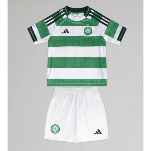 Stroje piłkarskie Celtic Koszulka Podstawowej dla dzieci 2025-26 Krótki Rękaw (+ szorty)